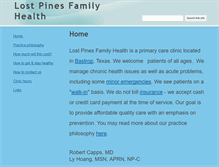 Tablet Screenshot of lostpinesfamilyhealth.org